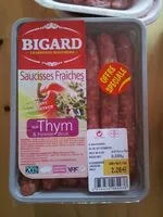 Mängden socker i Saucisses Fraîches Aux Thym Et Poivrons Doux