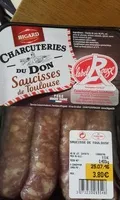 Mängden socker i Saucisses de toulouse