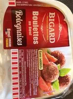 Mängden socker i Boulettes de boeuf Bolognaises Bigard