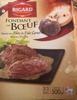 Mängden socker i Fondant de boeuf sauce foie gras et truffes Bigard