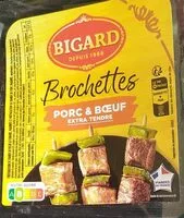 Mängden socker i Brochettes porc et boeuf