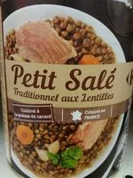 Mängden socker i Petit salé traditionnel aux lentilles