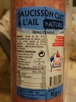 Mängden socker i Saucisson Cuit à L'ail Nature