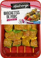Mängden socker i Brochettes de porc à l'indienne