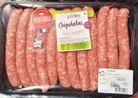 Mängden socker i 12 chipolatas pur porc
