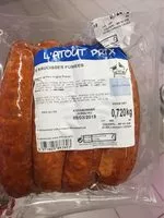 Mängden socker i Saucisses fumées, 8 pièces, 720g