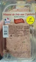 Mängden socker i Mousse de foie aux 3 poivres