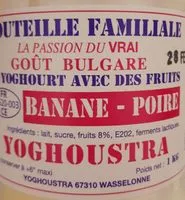Mängden socker i Yoghoustra banane poire