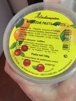 Mängden socker i Macedoine fruits confits