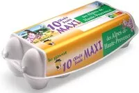 Mängden socker i 10 maxi œufs frais