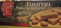 Mängden socker i Touron praline au miel et aux amandes Le Tech