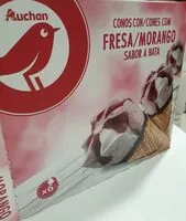 Mängden socker i Conos con fresa sabor a nata