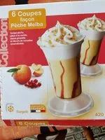 Mängden socker i 6 coupes façon Pêche-Melba