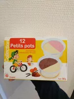 Mängden socker i 12 petits pots Vanille/Fraise et Vanille/chocolat