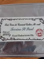 Mängden socker i Foie gras de canard entier mi cuit