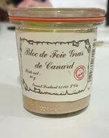 Mängden socker i Bloc de foie gras de canard
