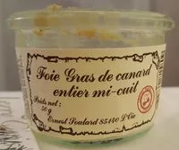 Mängden socker i Foie gras de canard entier mi cuit