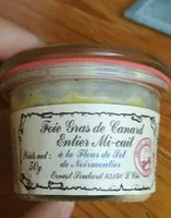 Mängden socker i Foie gras de canard entier mi-cuit