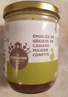 Mängden socker i Émincés de gésiers de canard maigre confit
