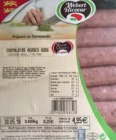 Mängden socker i Chipolatas aux herbes