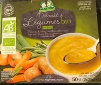 Mängden socker i Veloute legumes bio parve