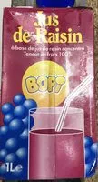 Mängden socker i Jus De Raisin à Base De Concentré