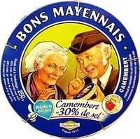 Mängden socker i Camembert -30% de sel
