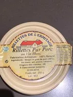 Mängden socker i Rillettes pur porc