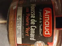 Mängden socker i Mousse de canard au poivre vert Arnaud
