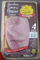 Mängden socker i Petitgas jambon coeur braise tranche epaisse x4