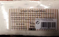 Mängden socker i Lingot de nougat blanc