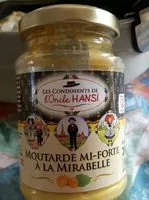 Mängden socker i Moutarde mi-forte à la mirabelle