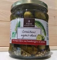 Mängden socker i Cornichons aigres-doux Bio 37cl