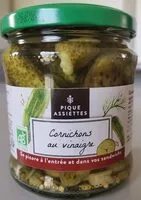 Mängden socker i Cornichons au vinaigre