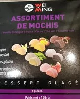 Mängden socker i Assortiment de Mochis Glacés : Vanille, Mangue, Fraise,Cacao, Thé Vert, Sésame Noir