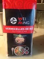 Mängden socker i Vermicelles de riz