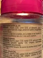 Mängden socker i Poudre De Chili Sans Sel Ajouté