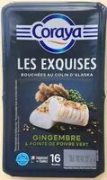 Mängden socker i Les Exquises - Bouchées au colin d'Alaska gingembre et pointe de poivre vert