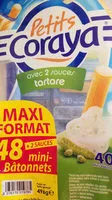 Mängden socker i Mini bâtonnets de surimi Coraya Sauce tartare x48
