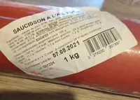Mängden socker i Saucisson a l'ail fume AUBRET