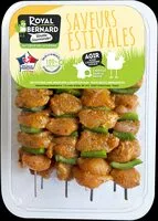 Mängden socker i 8 brochettes de filet de dinde mariné curry et poivron vert