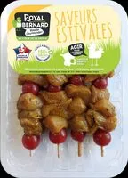 Mängden socker i 4 Brochettes de Filet de Poulet mariné curry et tomate cerise