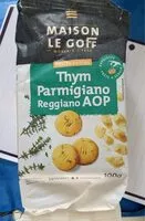 Mängden socker i Petits sablés thym parmigiano reggiano AOP