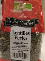 Mängden socker i Lentilles vertes