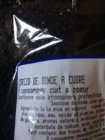 Mängden socker i Chorizo de dinde à cuire