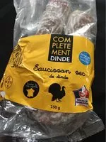 Mängden socker i Saucisson sec de dinde