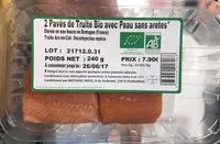 Mängden socker i 2 pavés de truite bio avec peau sans arêtes