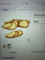 Mängden socker i Tuiles aux amandes