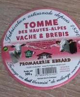 Mängden socker i Tomme vache brebis Fromagerie Ebrard