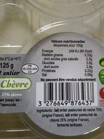 Mängden socker i Yaourts au lait de chevre - vache FROMAGERIE EBRARD